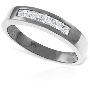0.6 Carat 14K Solid White Gold In It Together White Topaz Ruby Ring