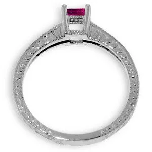 0.65 Carat 14K Solid White Gold Nothing As Important Pink Topaz Diamond
