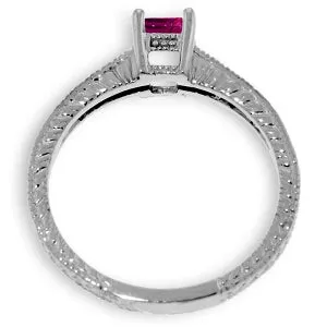 0.65 Carat 14K Solid White Gold Nothing As Important Pink Topaz Diamond