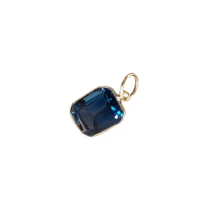 14k Gold London Blue Topaz Pendant
