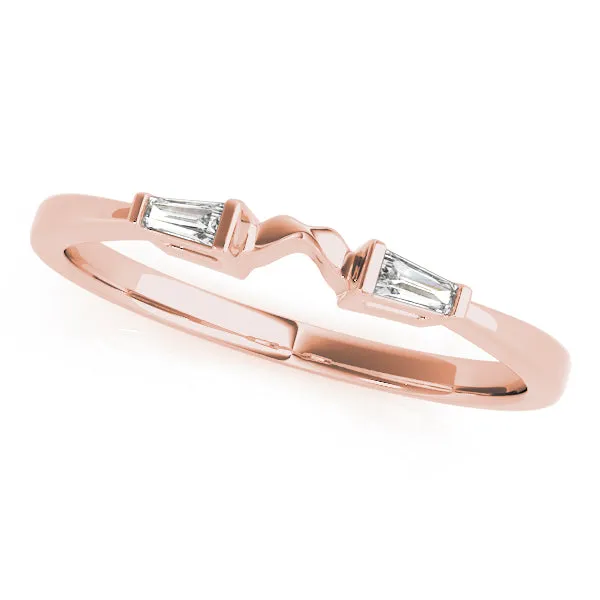 14K Ladies Attachment Baguette Wedding Band