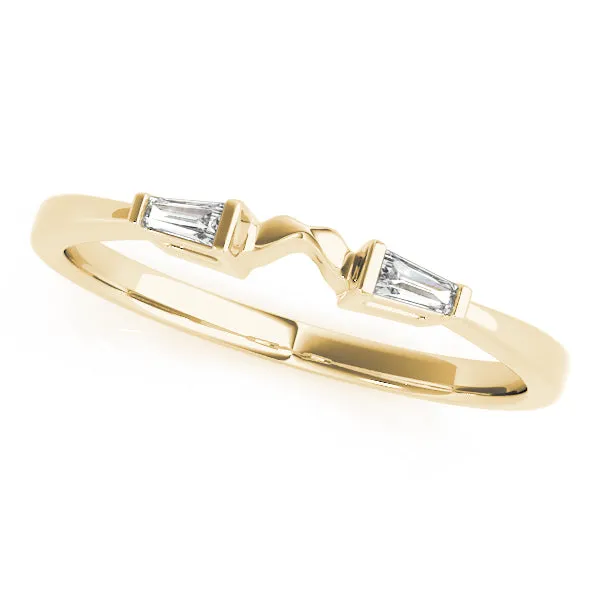 14K Ladies Attachment Baguette Wedding Band