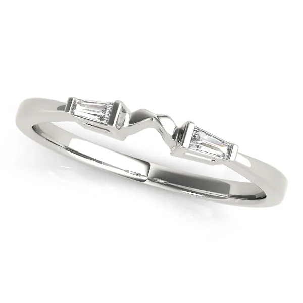 14K Ladies Attachment Baguette Wedding Band