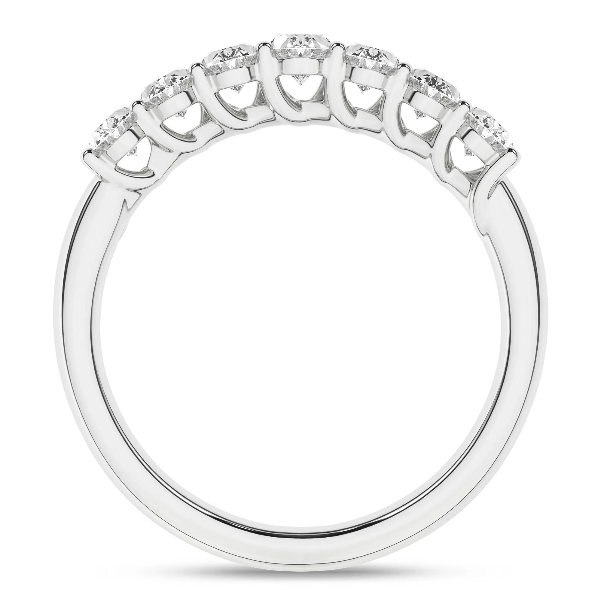 14K White Gold Lab Grown Oval Diamond Band
