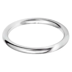 18ct White Gold 2mm Classic Court Ladies Wedding Ring