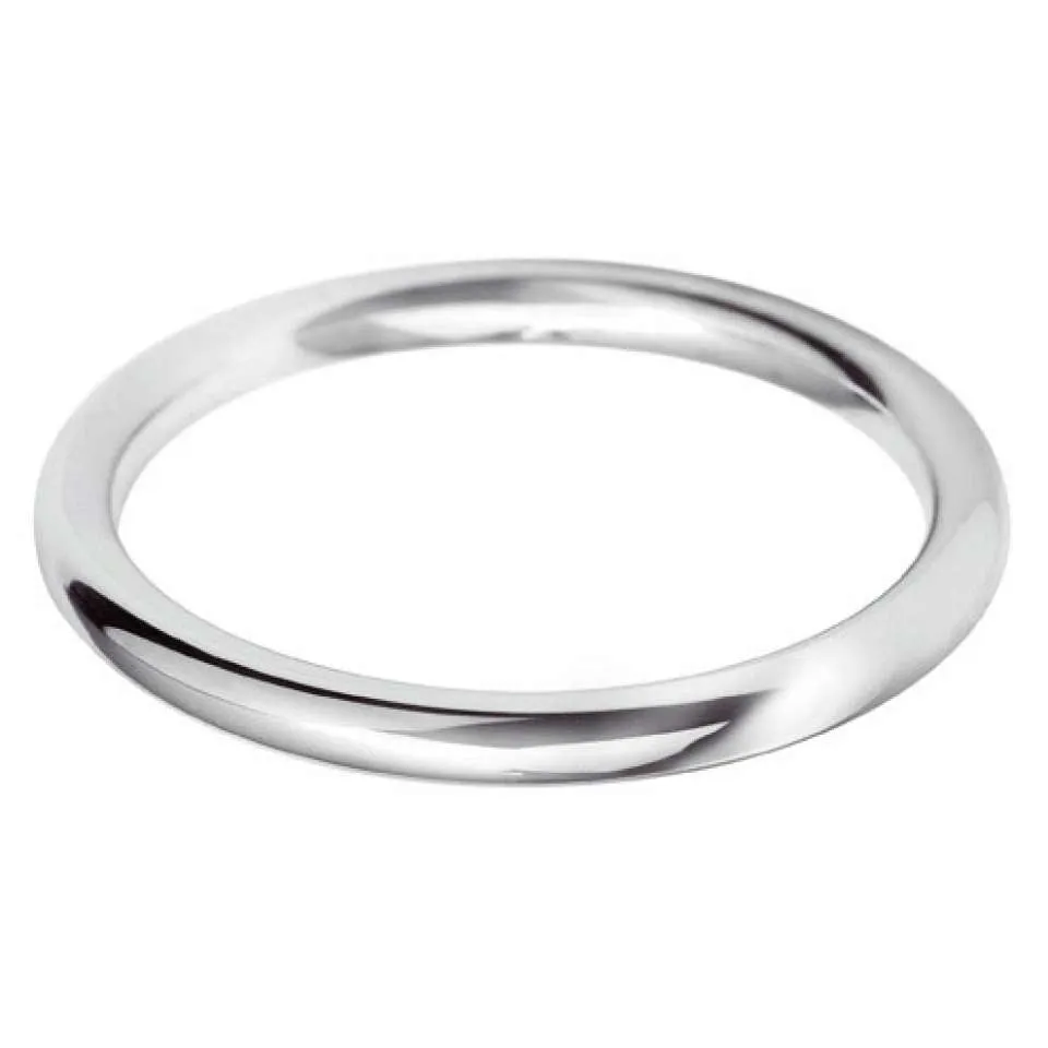 18ct White Gold 2mm Classic Court Ladies Wedding Ring