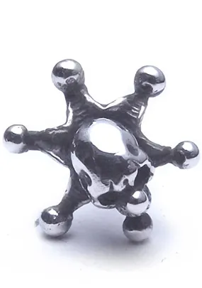 2 Abnormal Sides Single Joker Skull Pierce Earring