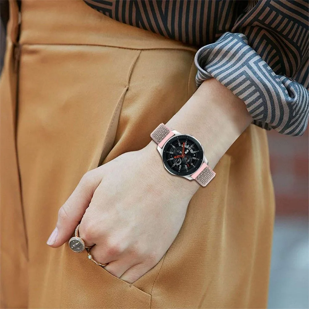 22mm Samsung Galaxy Watch 3 (45mm) / Watch (46mm) / Gear S3 nylon watch strap - Light Pink