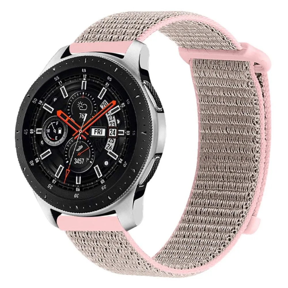 22mm Samsung Galaxy Watch 3 (45mm) / Watch (46mm) / Gear S3 nylon watch strap - Light Pink