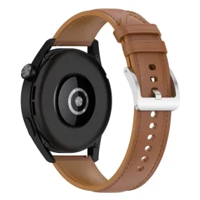 22mm Universal cool genuine leather watch strap - Light Brown