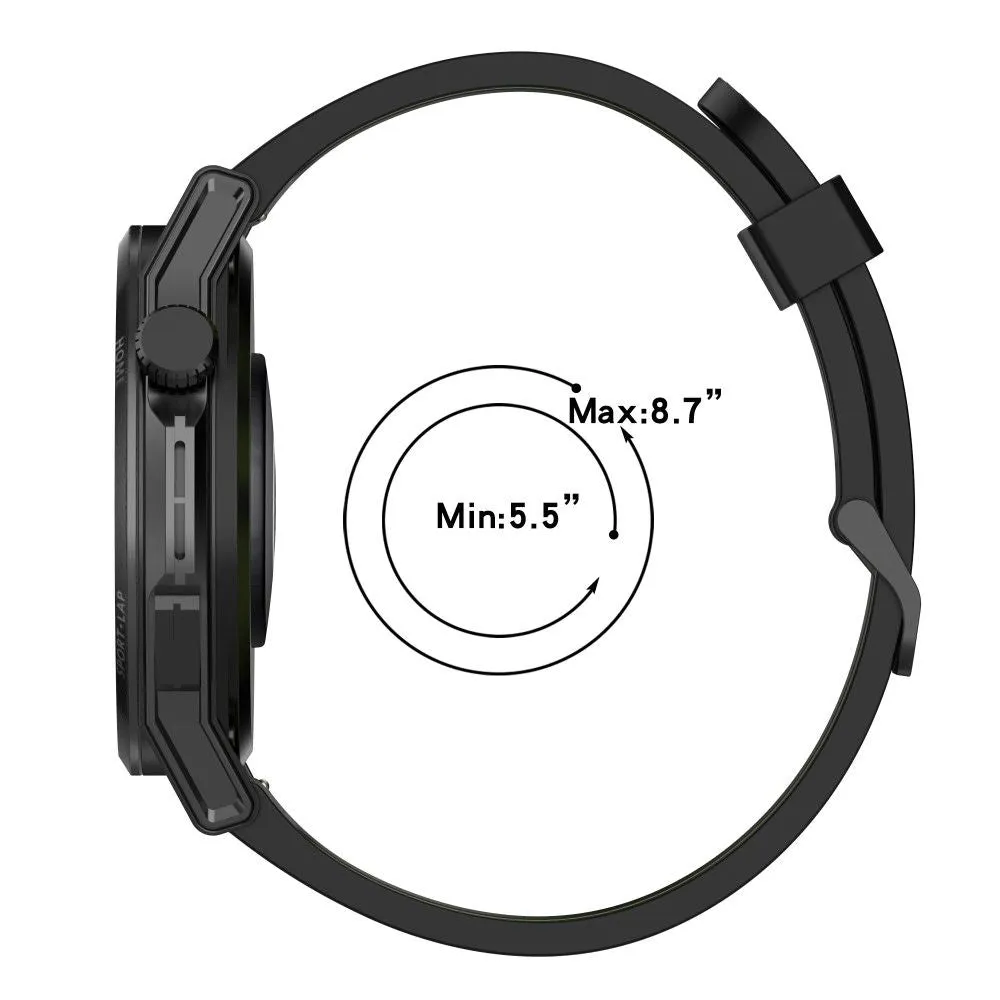 22mm Universal dual-color silicone watch strap - Green / Black