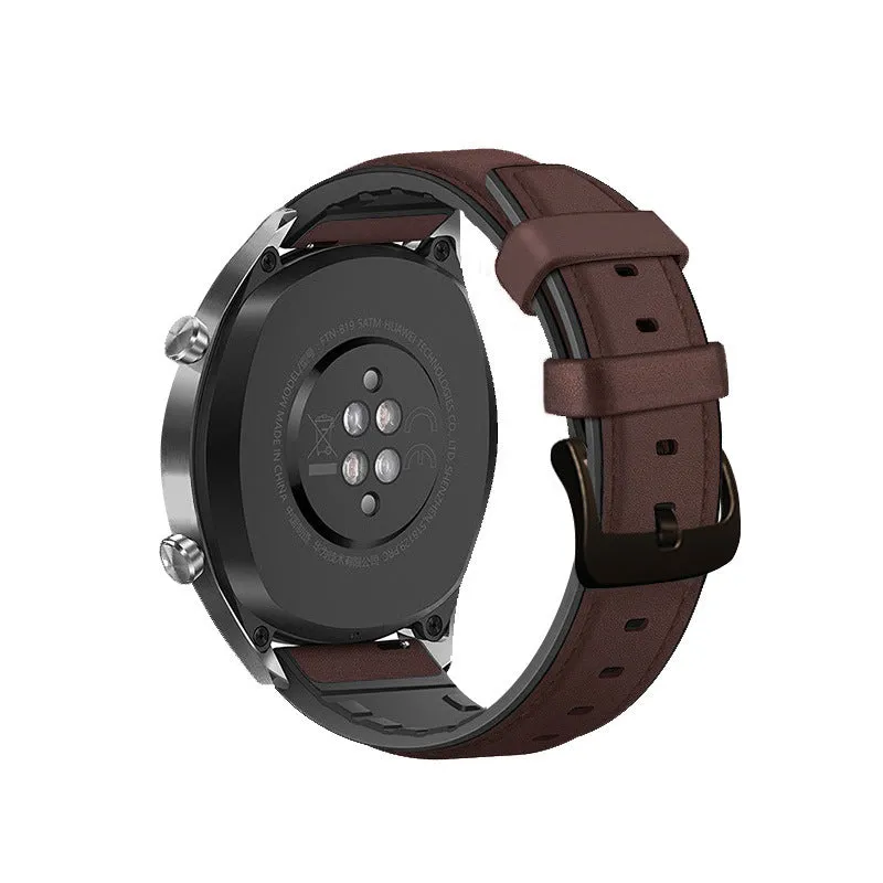 22mm Leather watch band for Huawei GT 2 Samsung Gear-46