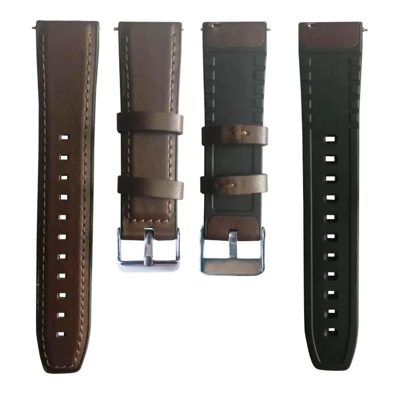 22mm Leather watch band for Huawei GT 2 Samsung Gear-46