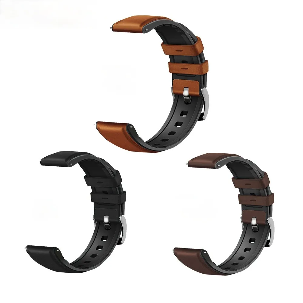 22mm Leather watch band for Huawei GT 2 Samsung Gear-46