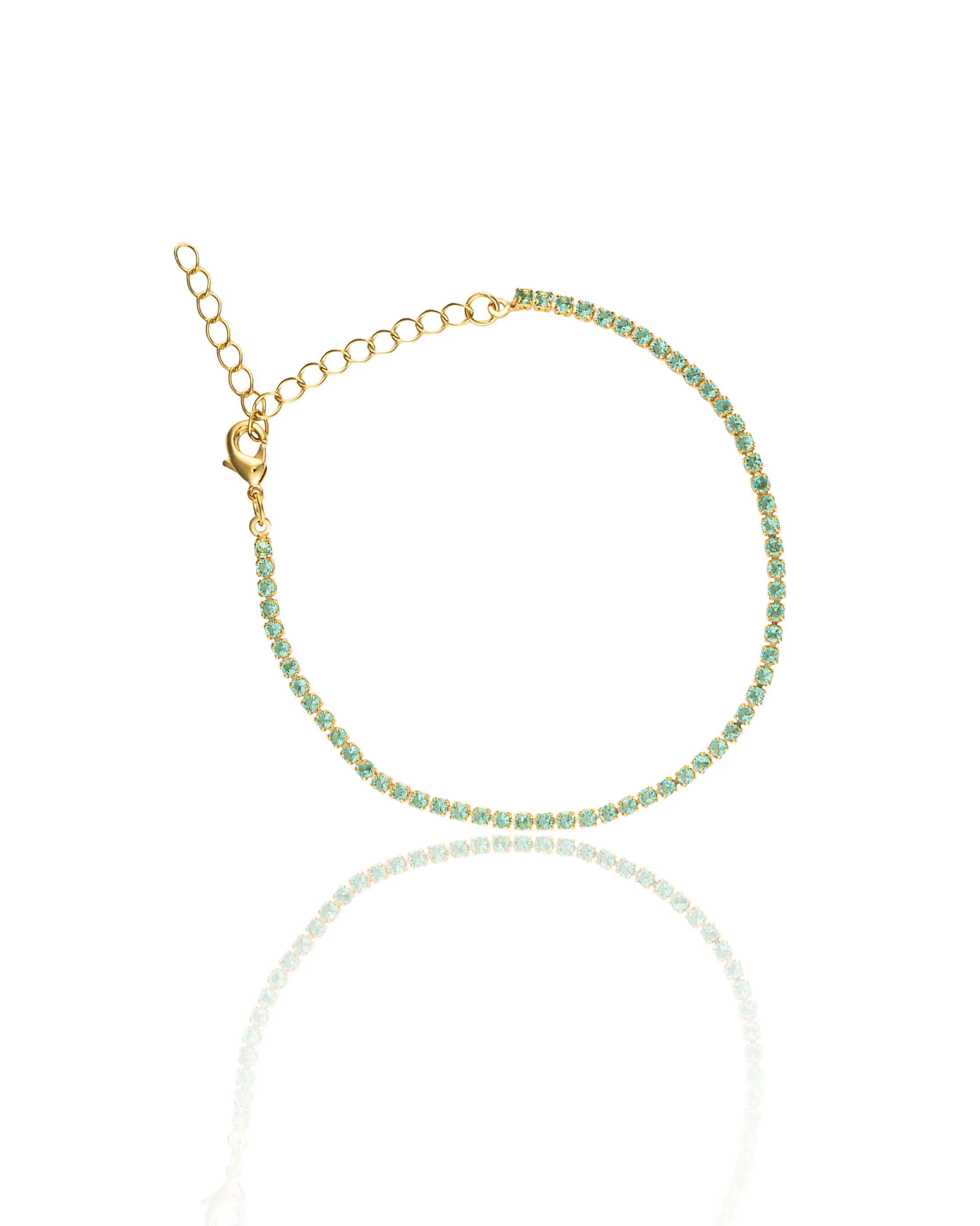 2mm Zirconia Colored Tennis Bracelet, 11 colors (I100)