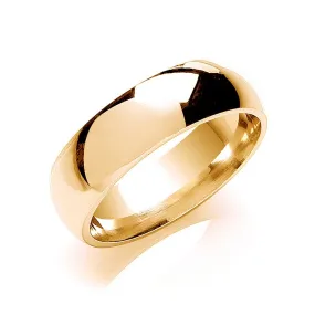 7mm Court Wedding Ring in 9ct Yellow Gold
