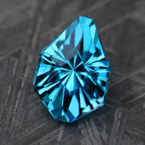 8.1 Carat Electric Blue Topaz Kite - 13.6x9.3mm - Precision Cut