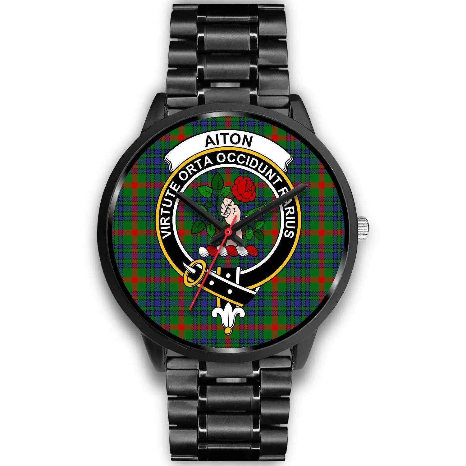 Aiton Clan Badge Tartan Black Watch