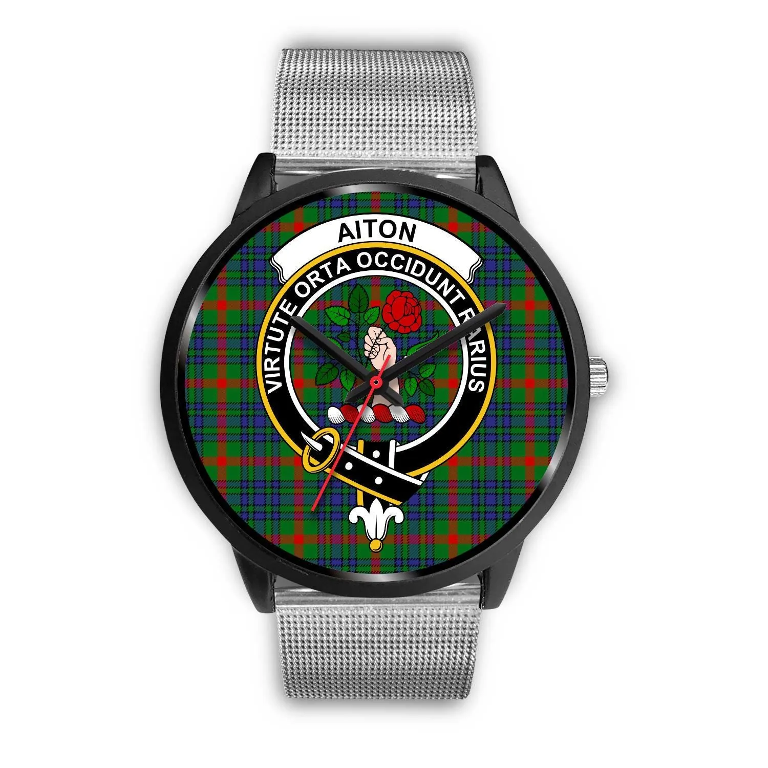 Aiton Clan Badge Tartan Black Watch