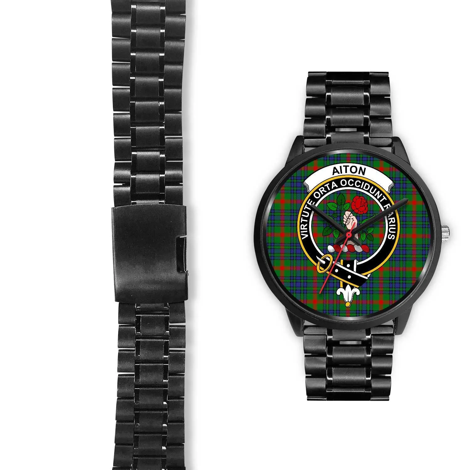 Aiton Clan Badge Tartan Black Watch