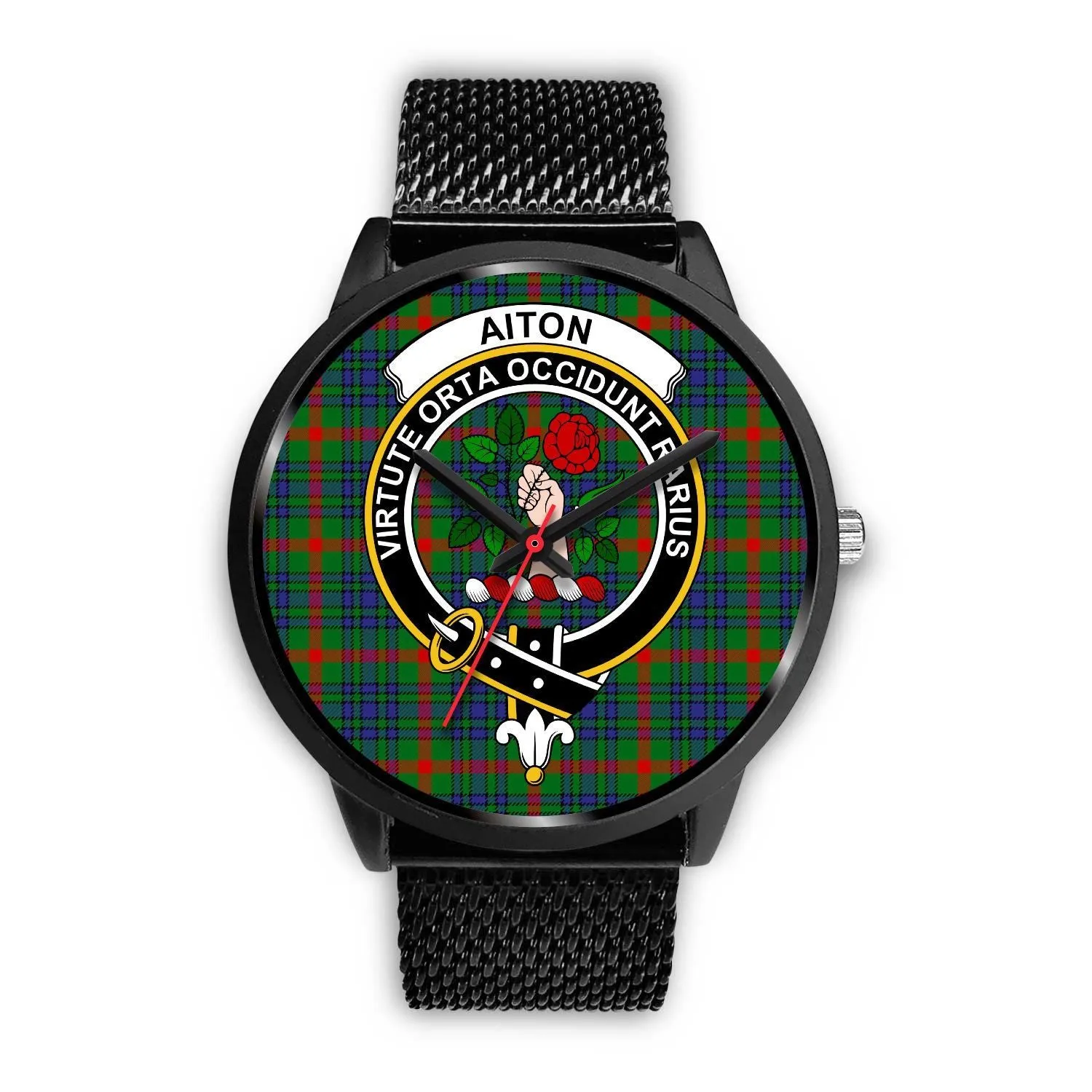 Aiton Clan Badge Tartan Black Watch