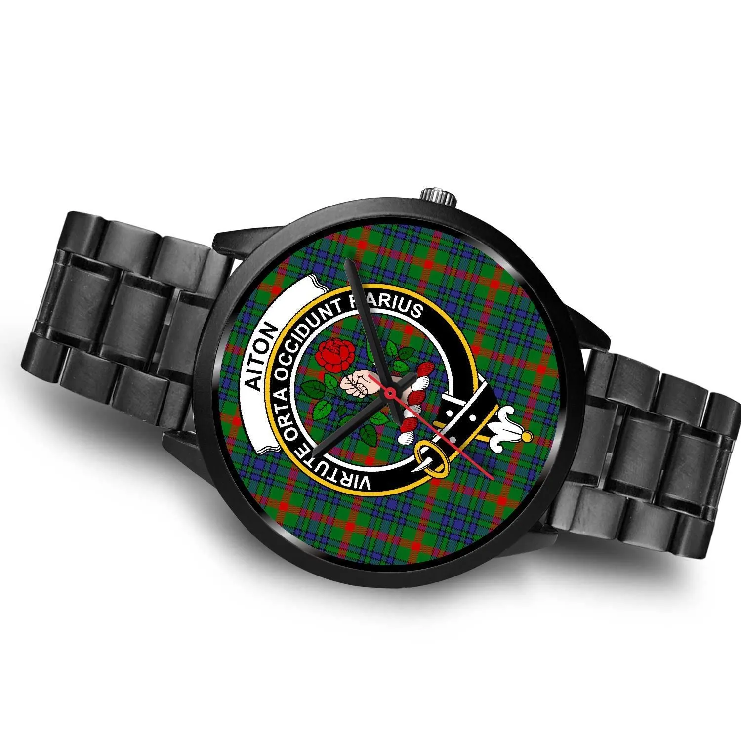 Aiton Clan Badge Tartan Black Watch