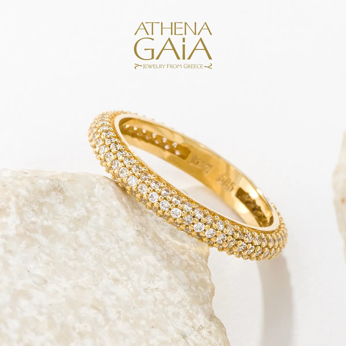 Al'Oro Full Pave Band Ring