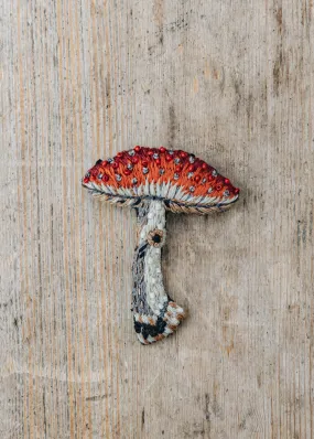 Amantita Mushroom Brooch