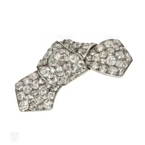 Antique diamond knotted brooch, Austro-Hungary
