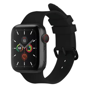 Apple Watch (38/40/SE/41/42mm) Native Union Curve Strap Silikone Rem - Sort