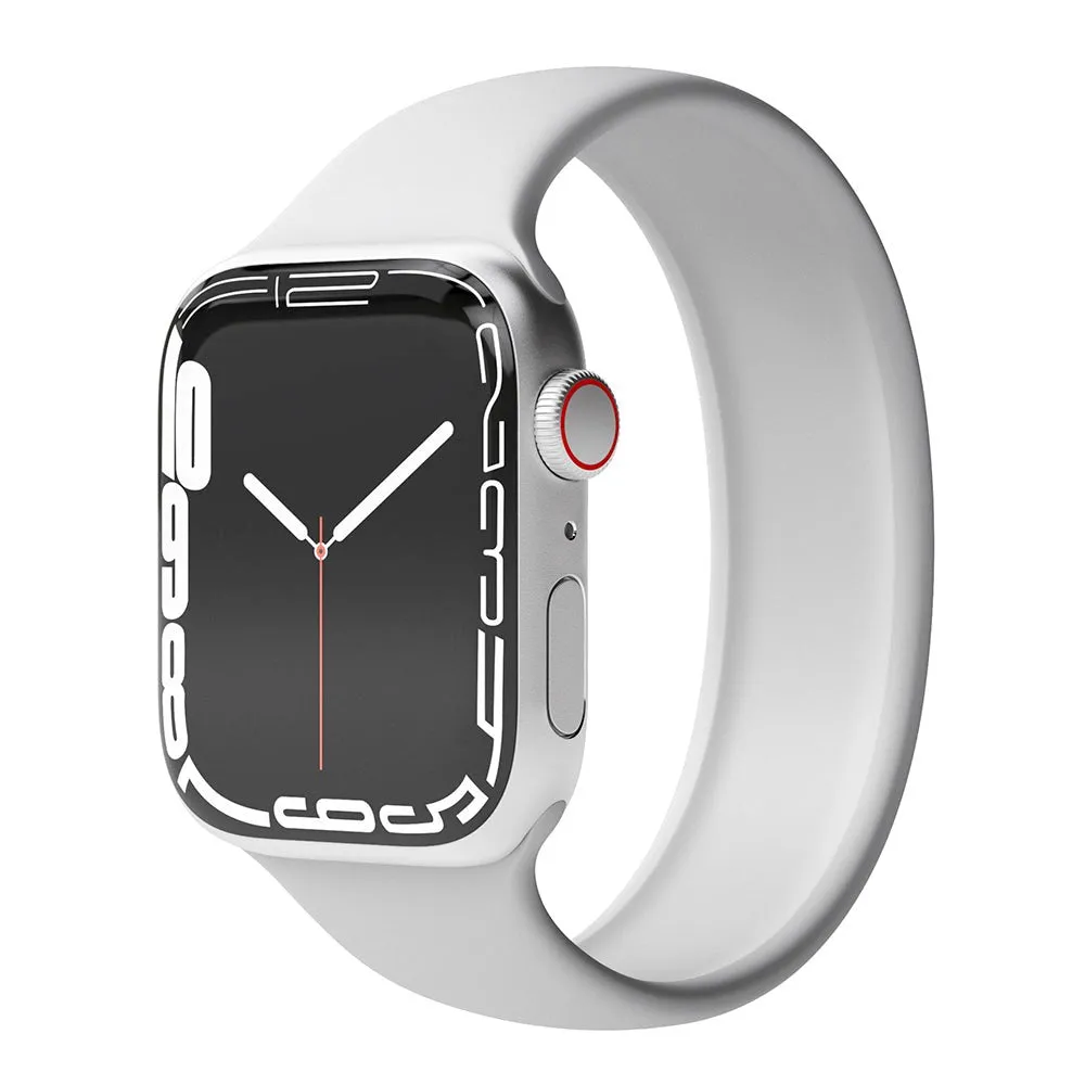 Apple Watch (38/40/SE/41/42mm) Vonmählen Solo Loop Large Silikone Rem - Grå