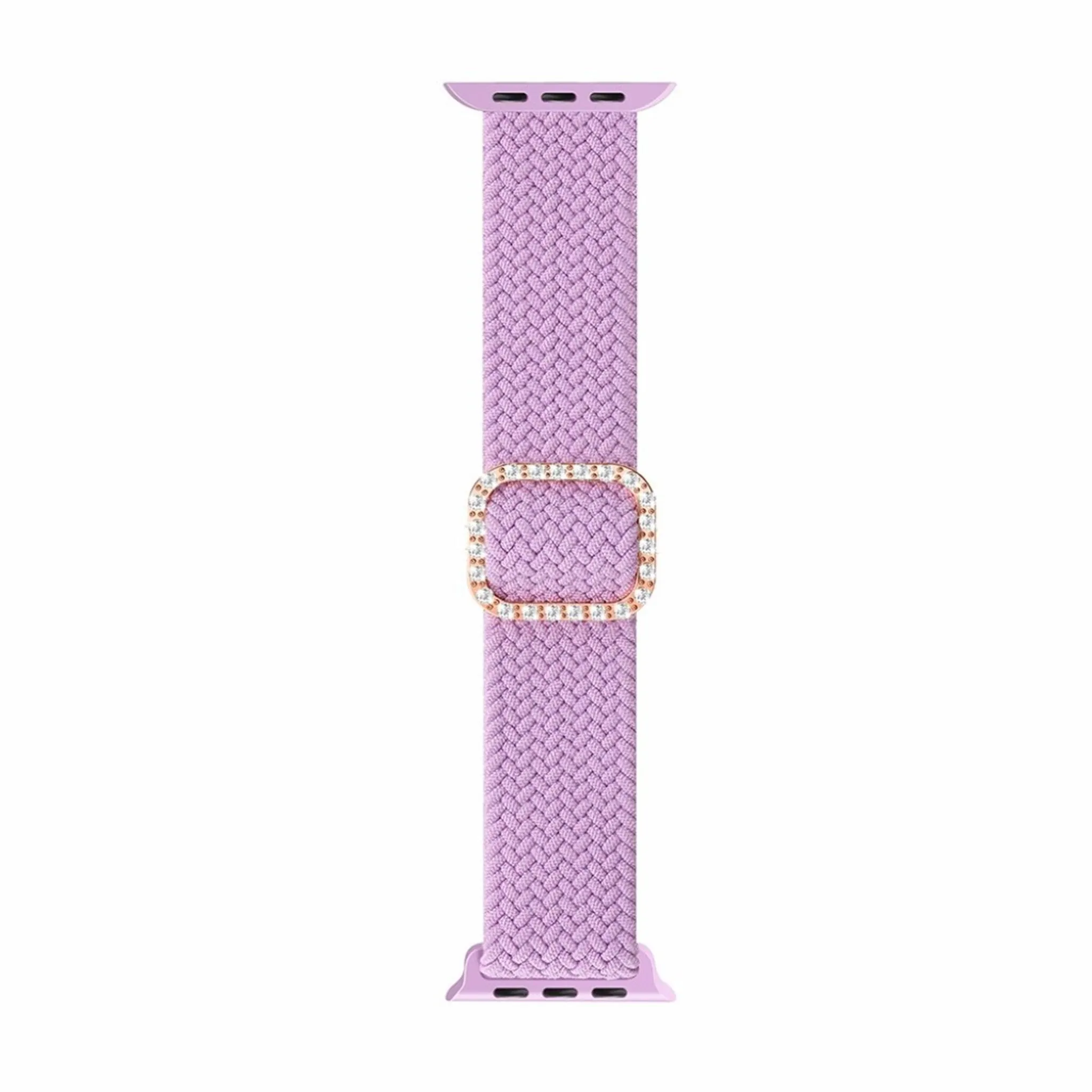 Apple Watch 40mm nylon watch strap in rhinestone buckle - Purple