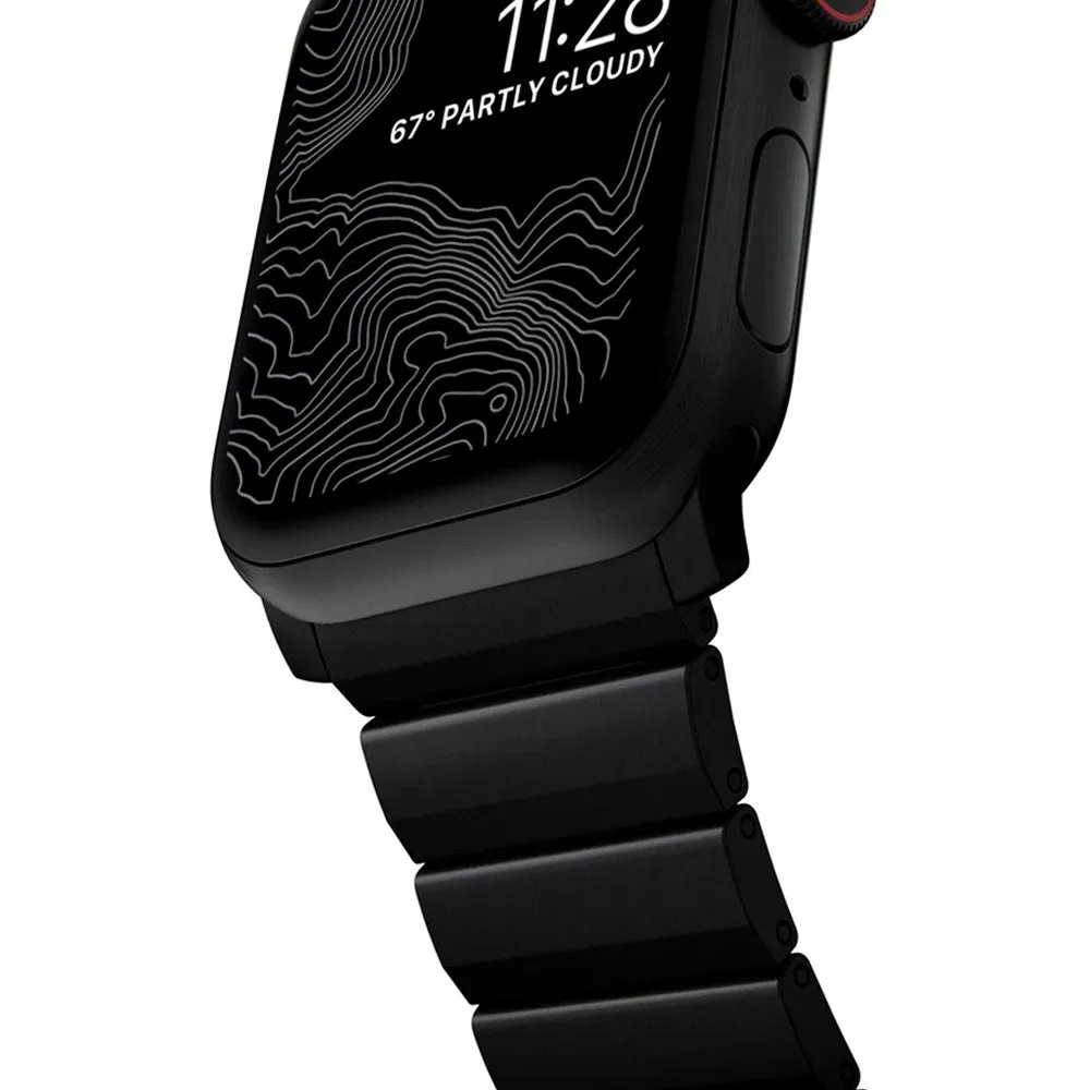 Apple Watch (42/44/SE/45/46/49mm) Nomad Titanium Band Rem - Black
