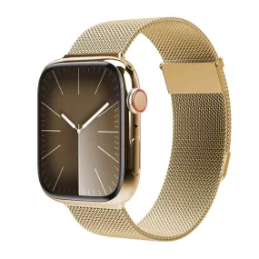 Apple Watch (42/44/SE/45/46/49mm) Vonmählen Milanese Loop 2 Rustfri Stål Rem - Guld