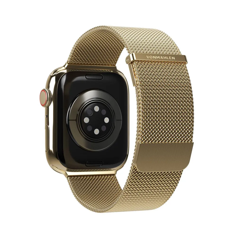 Apple Watch (42/44/SE/45/46/49mm) Vonmählen Milanese Loop 2 Rustfri Stål Rem - Guld