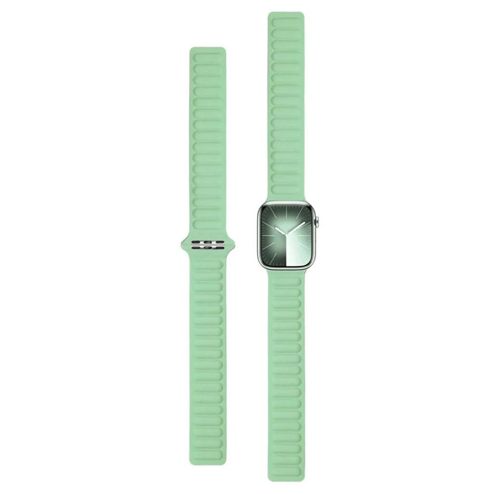 Apple Watch (42/44/SE/45/49mm) Lippa Magnetisk Læder Rem - Turkis