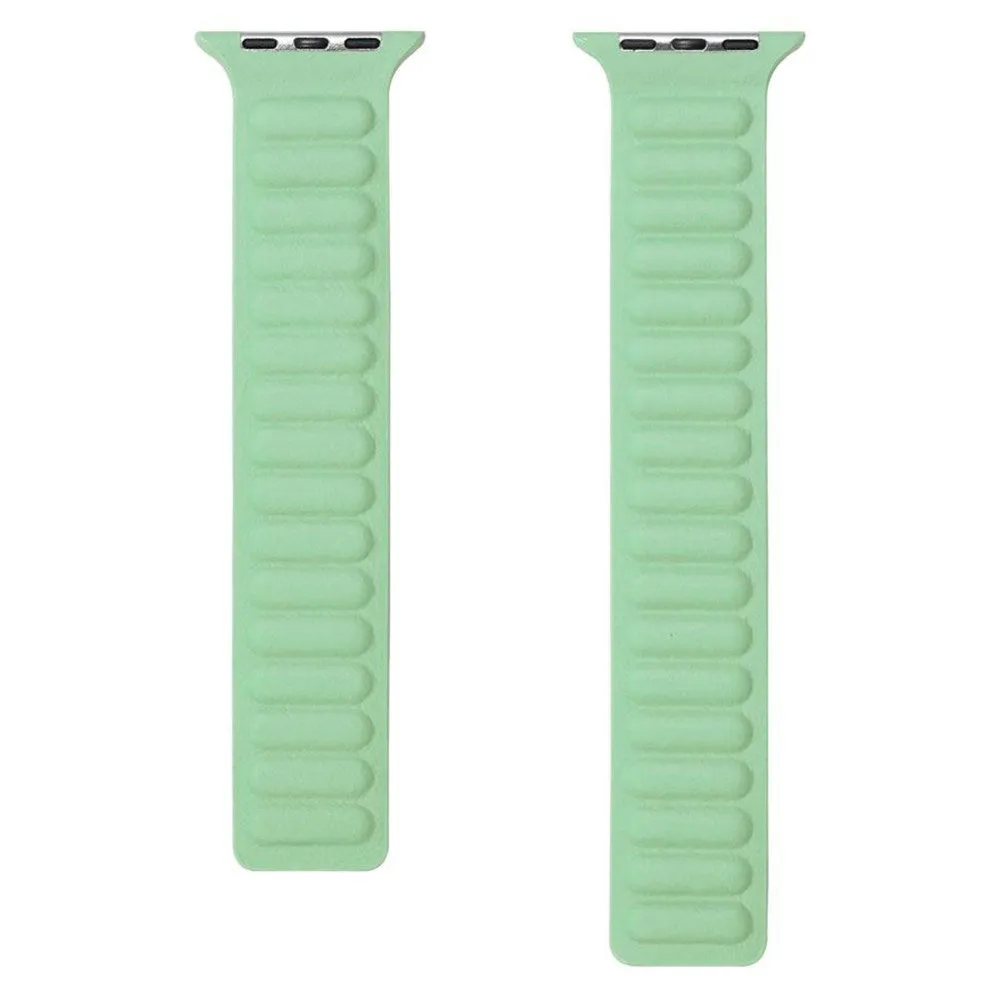 Apple Watch (42/44/SE/45/49mm) Lippa Magnetisk Læder Rem - Turkis