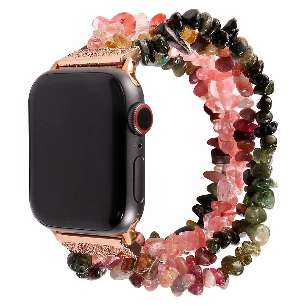 Apple Watch (45mm) natural stones style watch strap - Multicolor