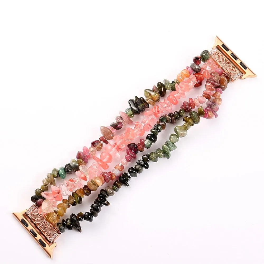 Apple Watch (45mm) natural stones style watch strap - Multicolor