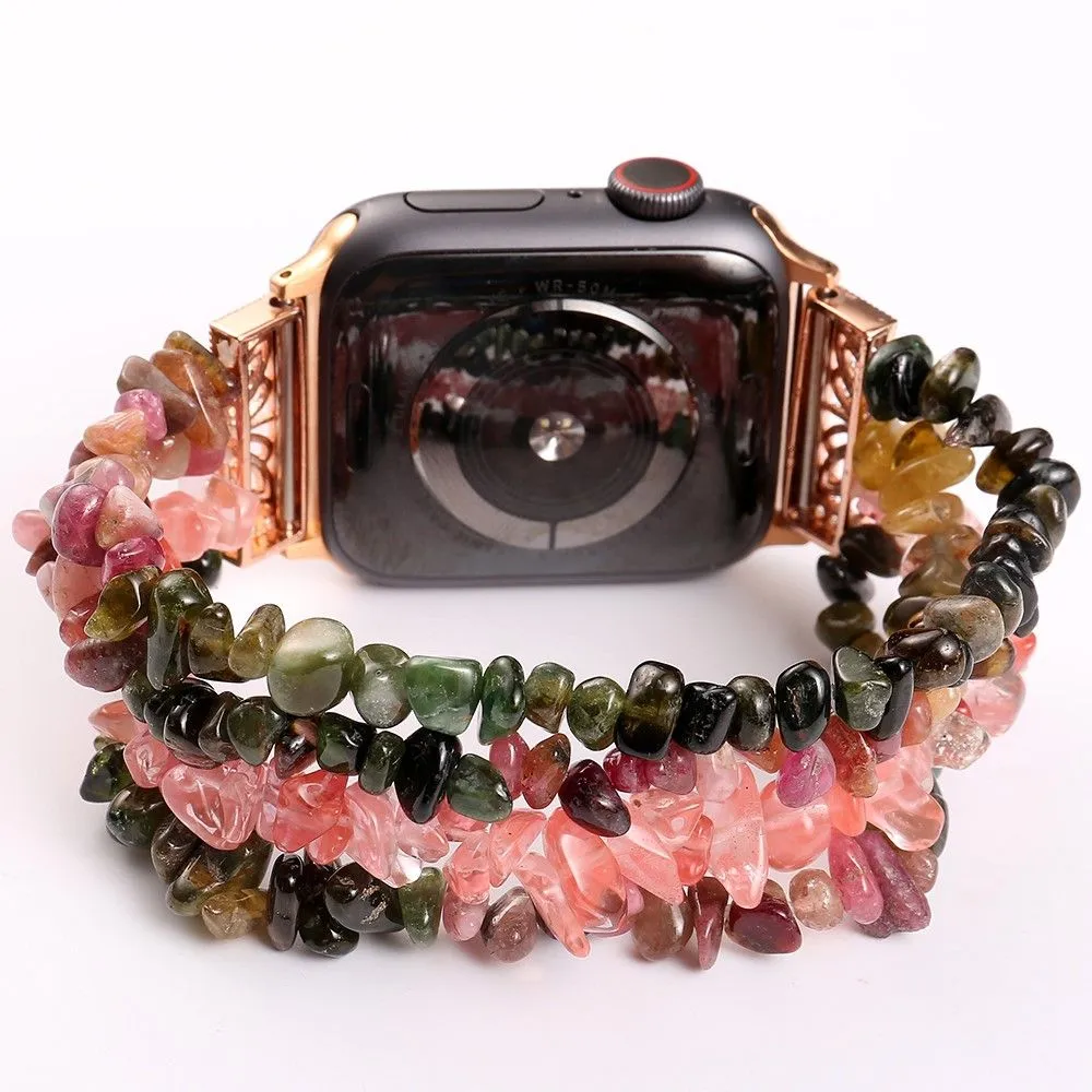 Apple Watch (45mm) natural stones style watch strap - Multicolor