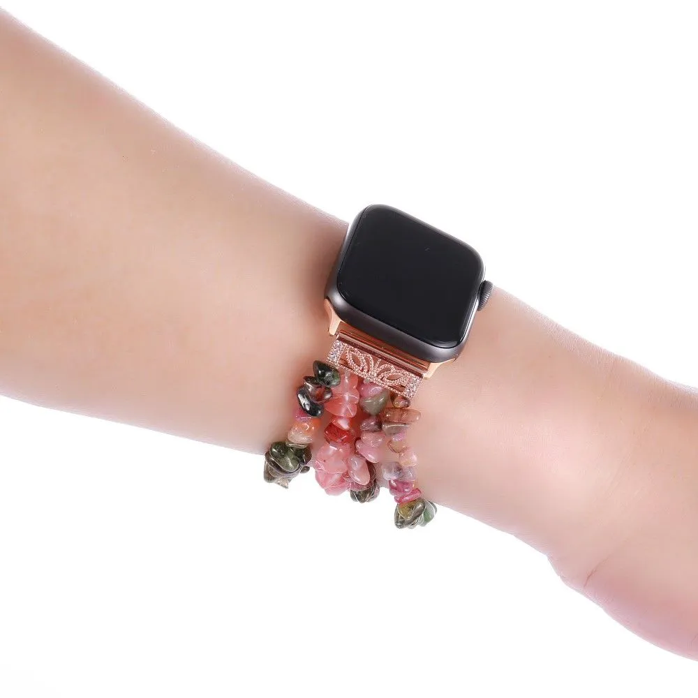 Apple Watch (45mm) natural stones style watch strap - Multicolor