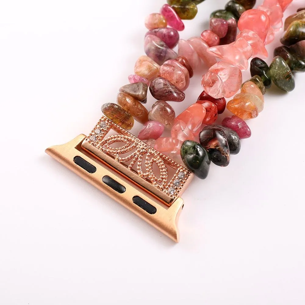 Apple Watch (45mm) natural stones style watch strap - Multicolor