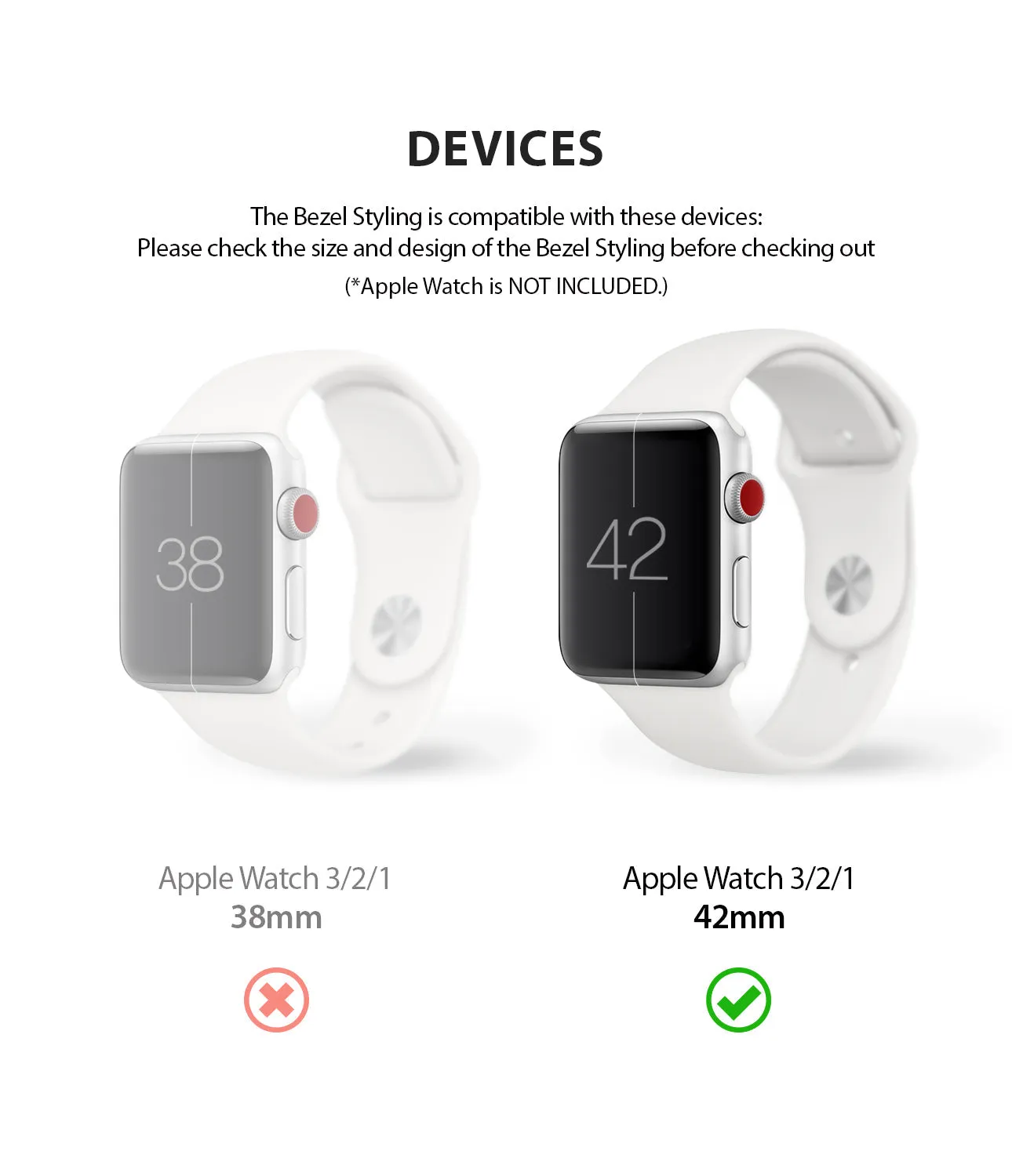 Apple Watch Series 3 / 2 / 1 (42mm) | Premium Bezel Styling Omega