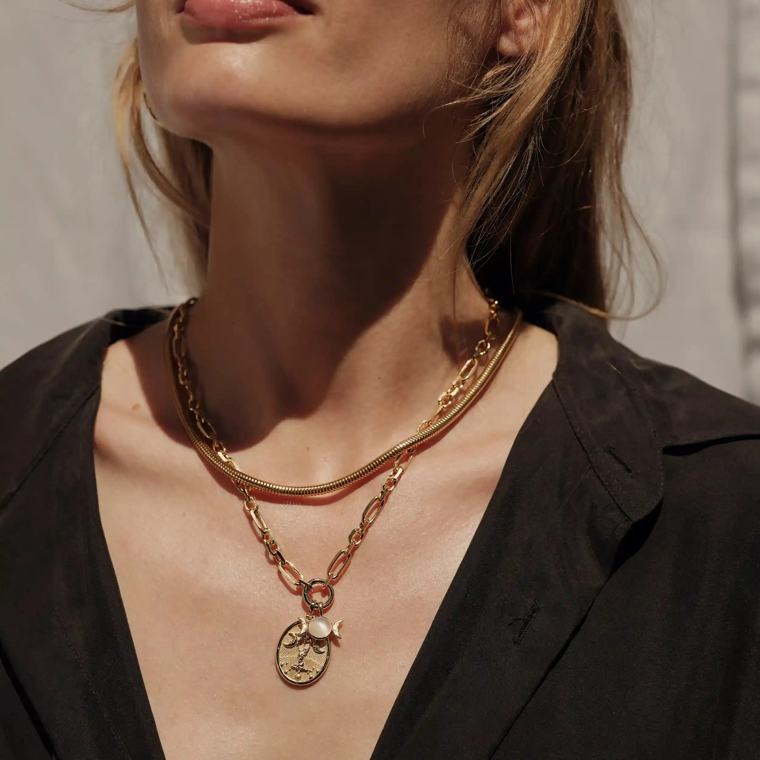 Astrology Goddess Charm Necklace Set