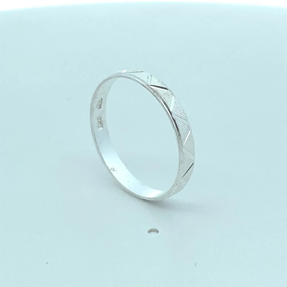 Avery 925 Sterling Silver Wedding Band Ring