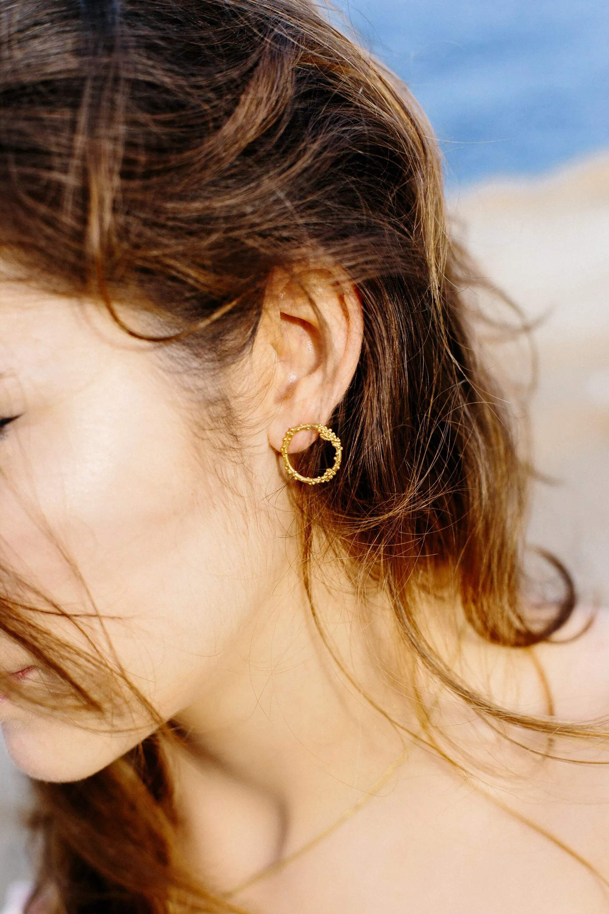 Beaded Black Earrings