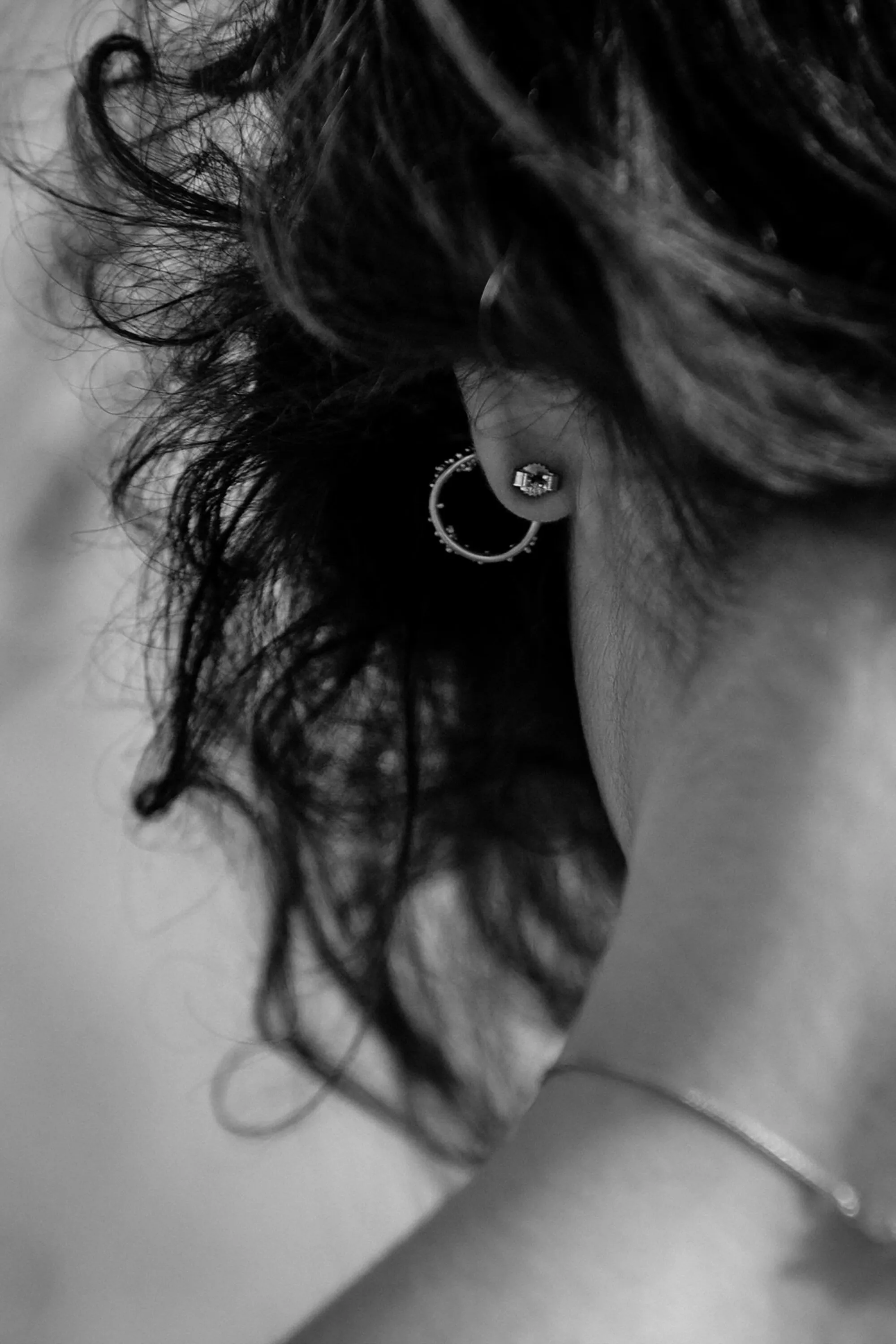 Beaded Black Earrings