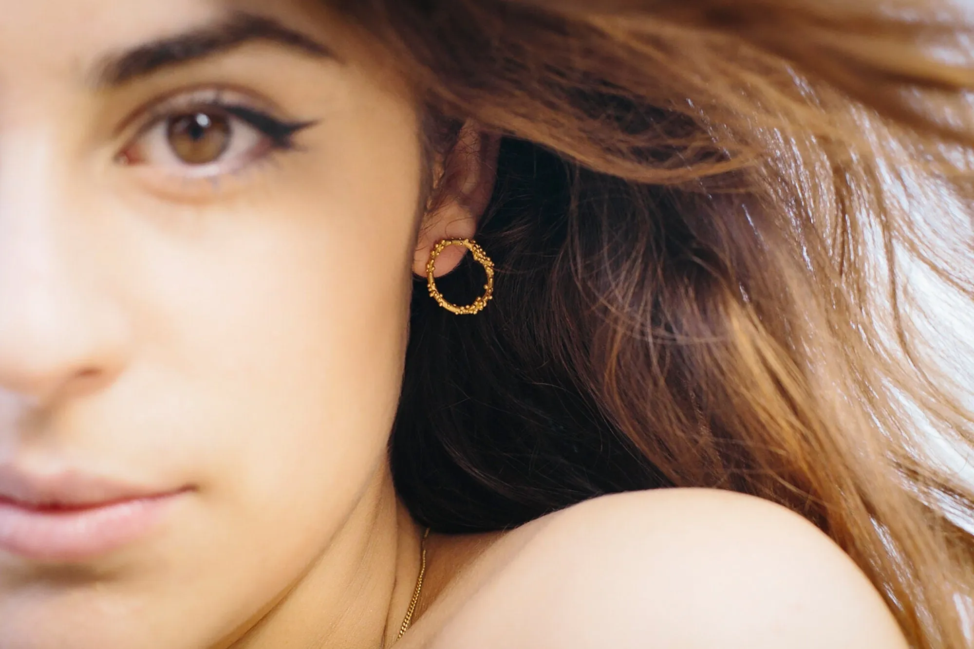 Beaded Black Earrings