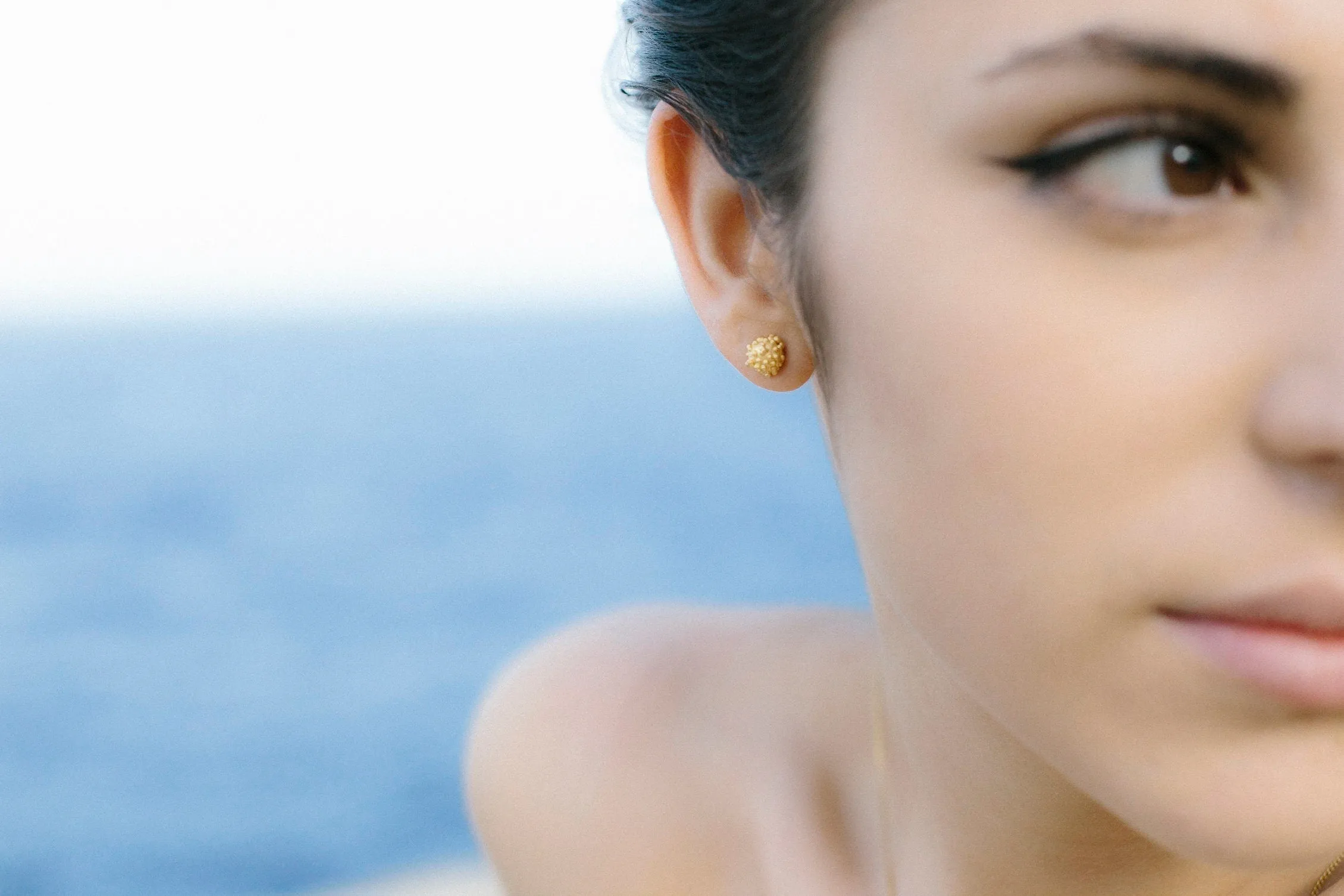 Beaded Golden Studs