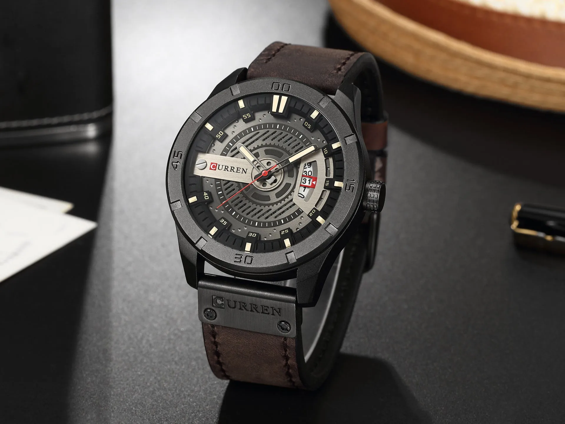 Belt Men's Watch Men's Watch Calendar Watch Business Belt Belt Men's Watch
